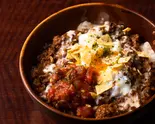 【温玉つき】ゴロゴロお肉の牛タコライス(特盛)（牛タコスと焼肉丼）