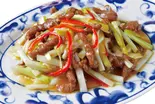 黄ニラと牛肉の薄塩炒め（陳麻婆豆腐 有明ガーデン店）