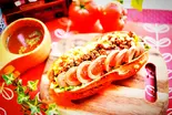 エッグエッグサラダホットドッグ Egg egg sarad  on a hot dog（ベーグルカフェZERO 尾久）