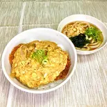 ロースカツとじ丼・ミニうどんセット（【ましましOK】一番だしうどん たけ家）