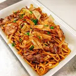 ホルモン入り焼きそば 特大盛り(麺、豚肉、ホルモン、キャベツ)2倍(鳴尾の穴場 もったりアサイーボウル たこ松 鳴尾駅前店)