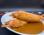 強欲有頭海老フライとクリーミーごまカレー（ごつ盛り！【Mr.強欲カレー】立川店 A hearty meal！ [Mr. Greedy Curry] Tachikawa）