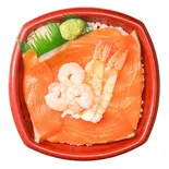 サーモンえび丼（総武丼丸 ボックスダイニング）