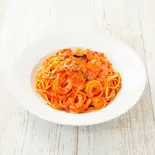 エビとアサリのトマトクリームスパゲッティ（イタリアンダイニング Diletto）