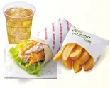 ツナ玉子チキンラップサラダセット ドリンクポテトセット（bb.qオリーブチキンカフェ JR天満駅前店）