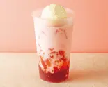 ストロベリーゼリー＆ストロベリーミルクフロート（ミルク＆ゼリー『ミルゼリッチ』 博多筑紫口2号店）