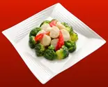 ホタテとブロッコリーの炒め(梅蘭上野の森さくらテラス店)