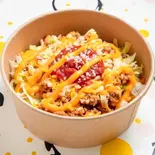 チーズたっぷりメガタコライスOriginal Taco-rice with cheese sauce.(300g)(しまんちゅパーラーのタコライス 本店)
