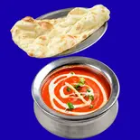 バターチキンカレナンーセットButter Chicken Curry Nan Set（インド。アジアン料理ダナパニ光が丘店）