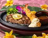 サーロインステーキ約140g＆海老フライ（La Ohana 横浜本牧店）
