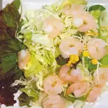 {130} サンティスペシャル海老サラダ Shanti Special Prawn Salad（サンティ 谷津店）