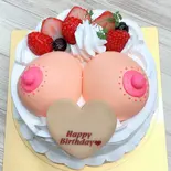 おっぱいケーキ(5号15cm)（夜のケーキ屋さん）