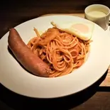 ナポリタン目玉焼きのせ（乙女珈琲店）