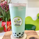 グリーンミントミルクティー(タピオカ入り) (Trà sữa bạc hà trân châu đen)（ボーちゃんカフェ）