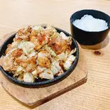 【人気NO.1】倍盛！ 鶏もも鉄板焼肉 定食(スタミナ焼肉ダレ )（鉄板焼肉 スタミナ亭 清水店）
