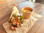 Caesar Wrap+potage（TAKE OUTのサラダ屋さん WBcafe）