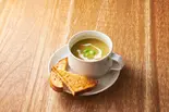 枝豆とブロッコリーのグリーンスープ(IZAMESHI Dish)
