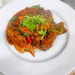 39.カキの辛味炒め(辣炒海蛎子)（湘逢中華料理）