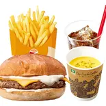 【ディナーセット】4種のチーズバーガーFour-cheese Burger Dinner Set（ゼッテリア ZETTERIA 福岡新天町店）