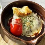 黒毛和牛仕込み煮込みハンバーグ+自家製パン(3個)のセット(ベーカリーカフェ G’RANBAKE南町田)