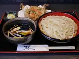 海鮮かき揚げ汁うどん（味花）
