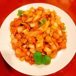 鶏肉とピナス四川風炒め（美香苑 (ビコウエン)）