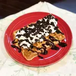 アメリカンワッフル・チョコチップ(手造りデザートのカフェ ヒュッゲ cafe&studio Hygge)