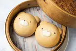 クマ蒸し饅頭 2個入り (チョコレート)（龍福小籠堂）