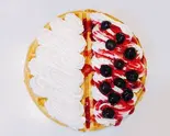ブルーベリー＆ブルーベリーソース＆ミルククリーム（ワッフルパラダイスMIYAKO 用賀店）