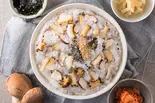 アワビたっぷりあわび粥（韓国美人 薬膳粥 ハンミンチュク＆トッポギ 上戸田4丁目店）