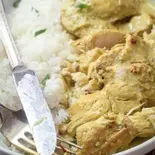 ホワイトペッパーチキンカレー +ライス(普通) セット（マーグル）