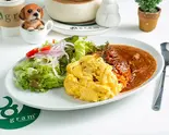 オムライスセット ボルシチ(サラダ+スープ付) Omelette Rice Set - Borscht (Comes with Salad ＆ Soup)（gram 大須店）