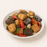 ガーリック風 豆腐干と米血（台湾木片弁当）