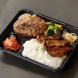特製ハンバーグ＆上カルビのコンボ弁当 Hamburge ＆ Premium Kalbi Bento（東京精肉卸問屋 焼肉山河 大森店）