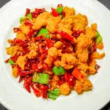 とり肉の唐辛子炒め(辣子鸡丁)（東京穆斯林飯店 ムスリム飯店）