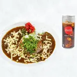 牛すじねぎチーズカレー+ コカ・コーラ（大阪堀江カレー クローバー）
