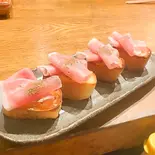 生ハムのガーリックトースト(美食屋こころ)