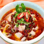 水煮鱼  白身魚のマーラー煮込み（湘味食府）