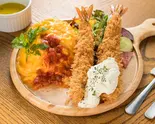 ダブル海老フライプレート（omurice cafe yellow gourmet 吹田）