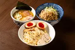 味玉つけめん(三種チャーシュー入り)とパスタ和え麺セット（つけめんさなだ 千住本店）
