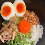 味玉入り煮干しまぜそば（中華そば ひのき屋）