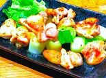 焼鳥のねぎま塩だれ焼き(餃子工房ちびすけ 十三店)