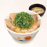 豚ロースネギ塩丼(味噌汁付)（松屋 天神店）
