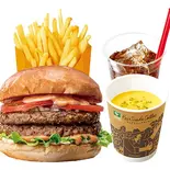 【ディナーセット】ダブル絶品ビーフバーガーDouble ZEPPIN(Supreme)Beef Burger Dinner Set(ゼッテリア 新越谷ヴァリエ店)