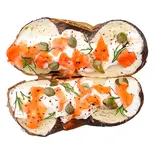 L.O.X スモークサーモン&クリームチーズサンド Smoked Salmon & Cream Chees Sandwich(【自家製ベーグル】BEST BAGEL池尻大橋店)