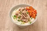 スタミナMAX!!「牛しゃぶキムチのねばとろ丼」(健康志向のねばとろ日和 本八幡店)