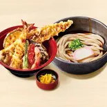 【満腹久セット】ぶっかけうどん・上穴子天丼（久兵衛屋 みずほ台店）
