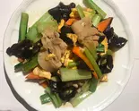 豚肉と木耳、卵炒め(福招門 小岩店)