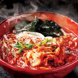 旨辛キムチうどん（旨い出汁！ “柚子胡椒を効かせた旨出汁うどん” “山椒の香りがたまらない 蕎麦屋のカレーうどん” “旨辛キムチうどん” 土佐堀 かすみ庵）