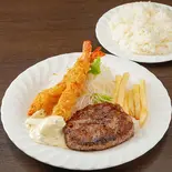 ハンバーグ＆エビフライ（クラーク亭北12条店）